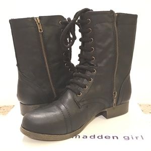 Madden Girl Trixie Black Boots- NEW! Size 7