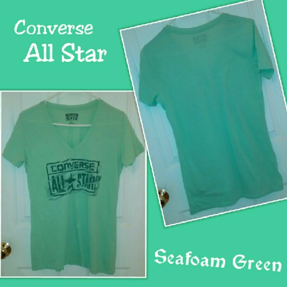 Converse All Star Woman's Vneck Top (Seafoam)
