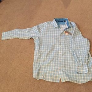 Perry Ellis 3x long sleeve lt blue with tags