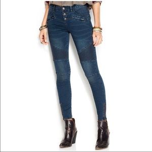 Free people seamed moto skinny