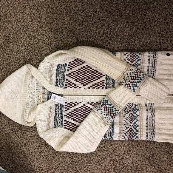 Hollister zip front sweater