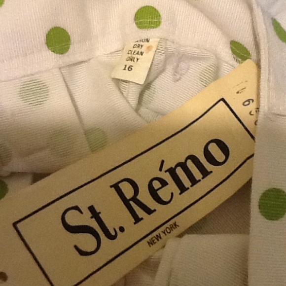 Vintage Women's Shorts Green Dots NWT - Picture 4 of 4