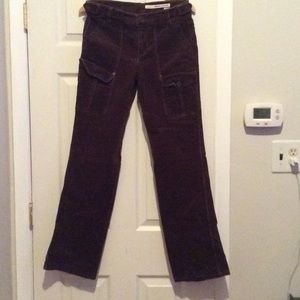 Coco brown slim fitting corduroy pants.