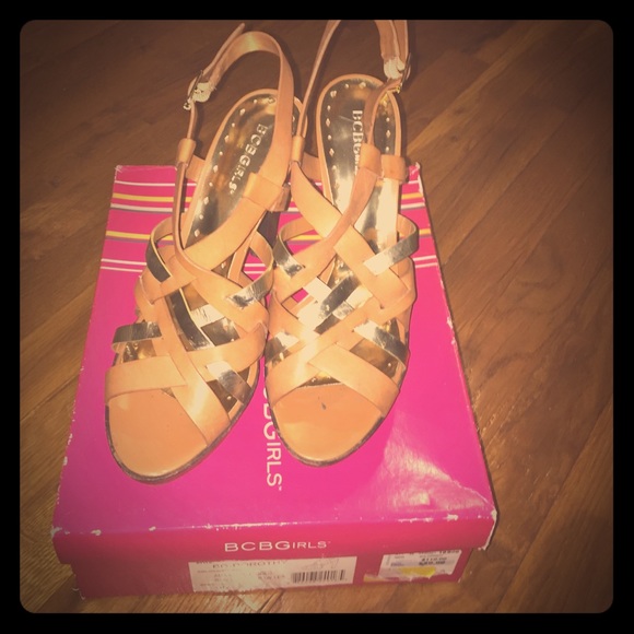 BCBGirls Gold and Brown Sandals