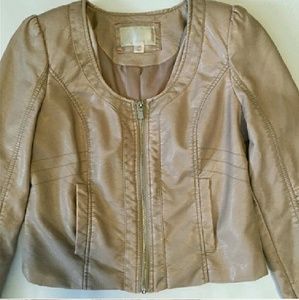 SALE!!!! Pale Pink Moto Jacket Faux Leather