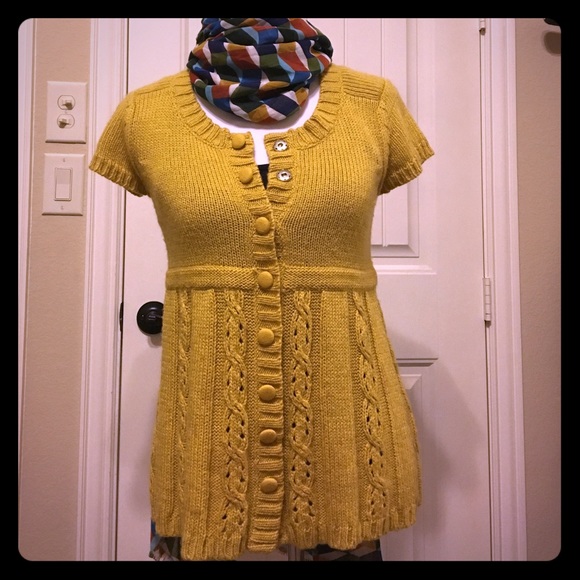 Kimchi Blue mustard cardigan