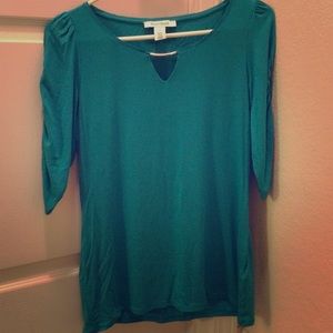 Teal 3/4 Sleeve Top