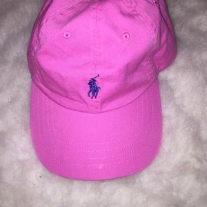 Pink polo hat