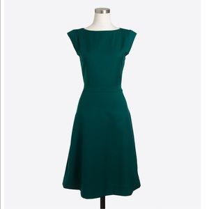 JCrew Cap Sleeve Green Dress