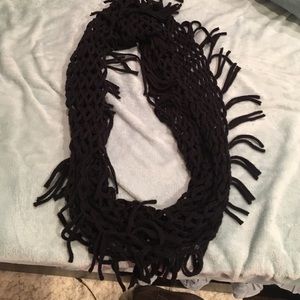 Black infinity fringe scarf!
