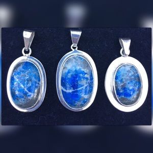 Various Sterling Silver Lapis Lazuli Pendants NEW