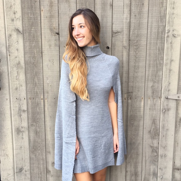 sweater cape dress - Picture 2 of 4