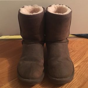 Brown leather uggs