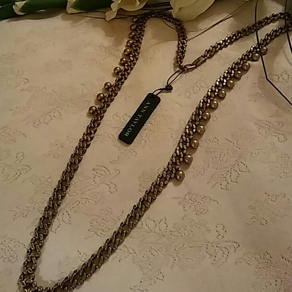 Vintage Ann Taylor Gold Ball Necklace - Picture 1 of 3