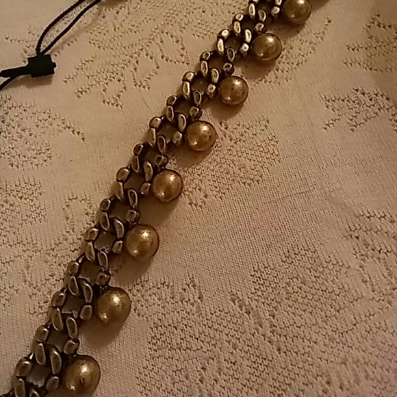 Vintage Ann Taylor Gold Ball Necklace - Picture 2 of 3