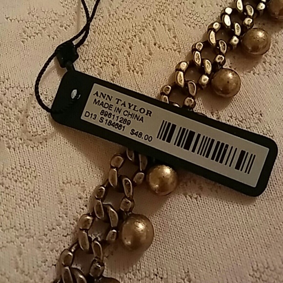 Vintage Ann Taylor Gold Ball Necklace - Picture 3 of 3