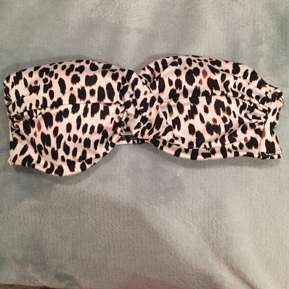 Victoria secret strapless cheetah print bikini top