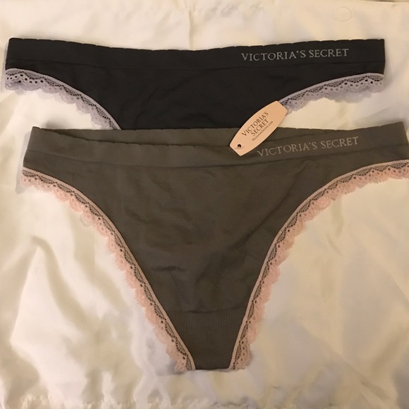 Victoria's Secret Gray and taupe thongs!