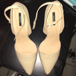 Nude Ankle Strap High Heels
