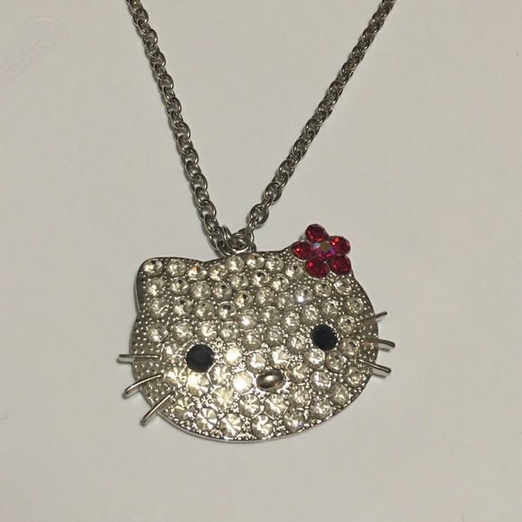 Large hello kitty necklace.