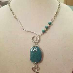 UNIQUE Turquoise and Silver necklace