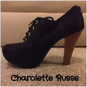 Black and Tan Lace Suede Booties