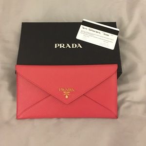 Prada Envelope Wallet, color Peonia/Pink