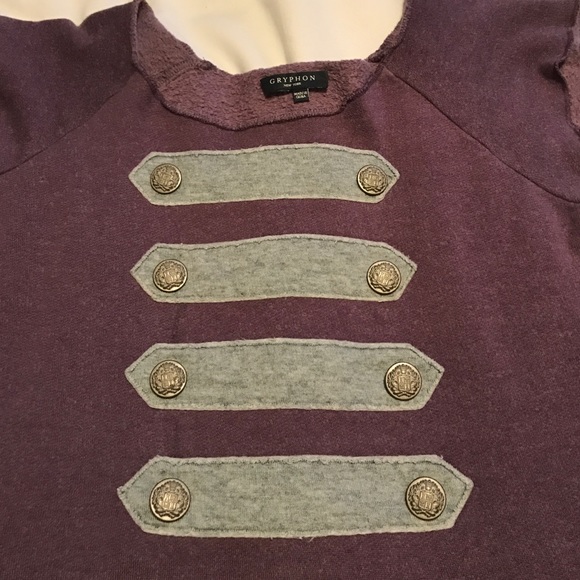 Cute sweatshirt w/front buttons - Picture 2 of 4