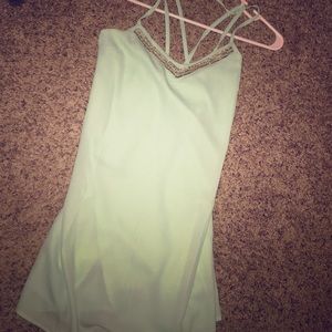 Teal cocktail dress