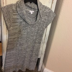 Long grey sweater/ sweater dress