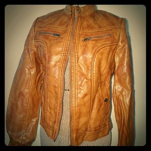 PLeather Tan Motor Jacket