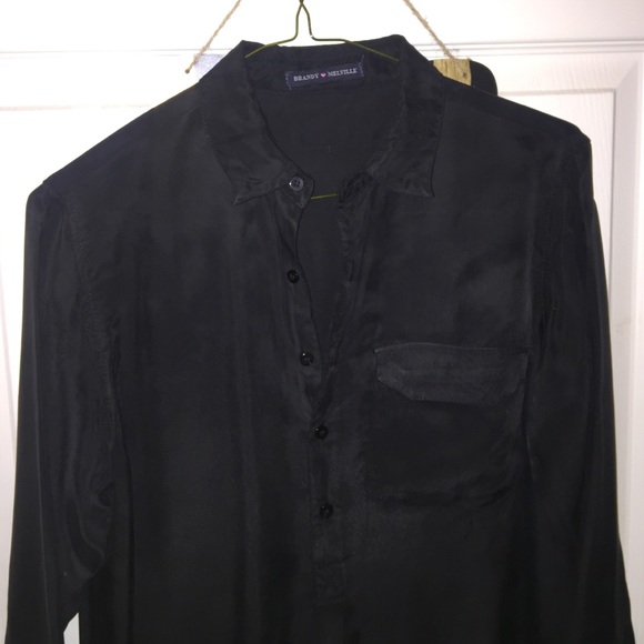 Black brandy melville silk button up