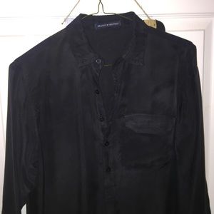 Black brandy melville silk button up