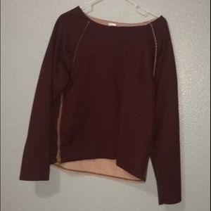 Maroon fuzzy sweater from urban outfitters