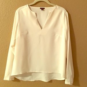 Ann Taylor petite off-white blouse