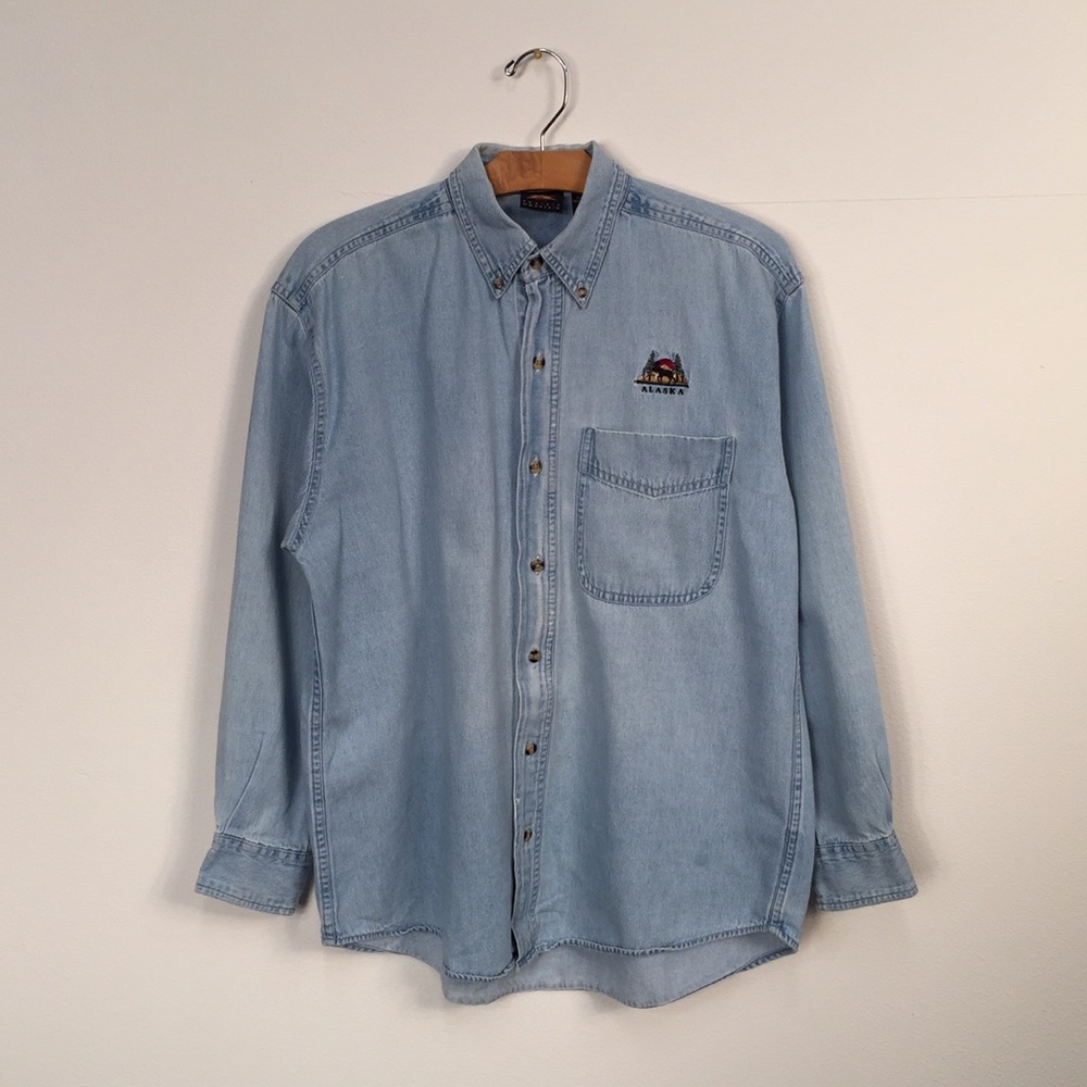 Prairie Mountain Alaska Denim Button Up Size Small