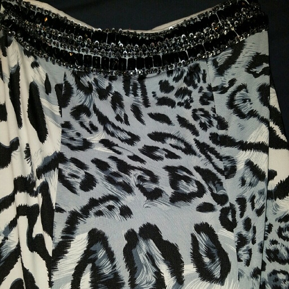 Rachel Allan Style 9005 Maxi Animal Print Skirt - Picture 3 of 4