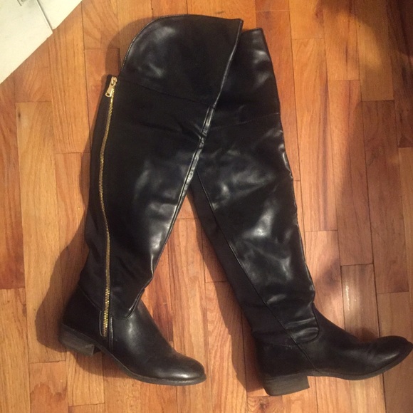 Black Knee High Boots