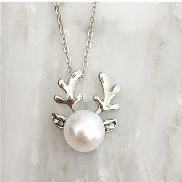 Gold Reindeer gold necklace