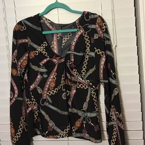 Unique long sleeve blouse