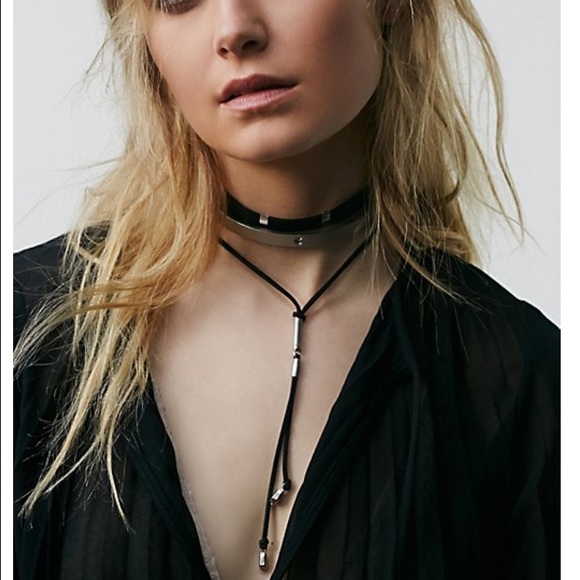 Free people sundown leather choker
