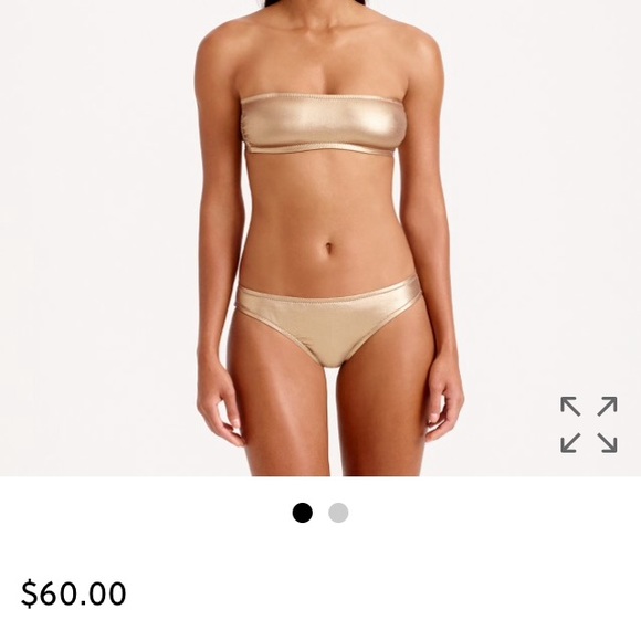 NWT Metallic Gold JCrew Bandeau Top