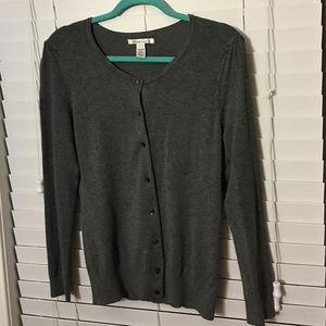 Heather gray button down sweater