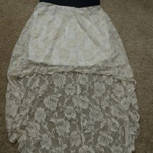 Laced rose skirt