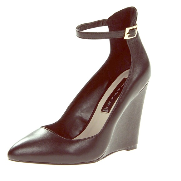 Steven by Steve Madden Shoes - Black leather wedge shoes