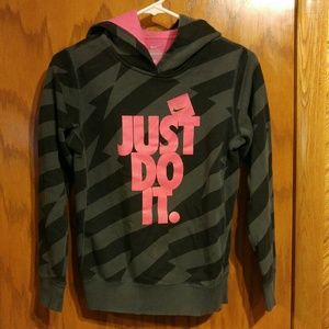Nike Just Do It Hooded Sweatshirt. Youth Lg