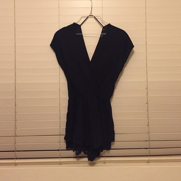 Navy blue romper