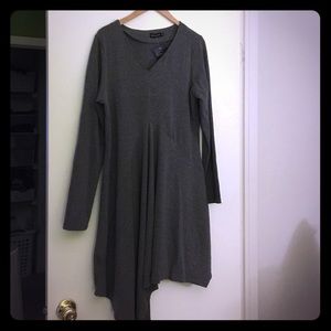 A-symmetrical gray tunic