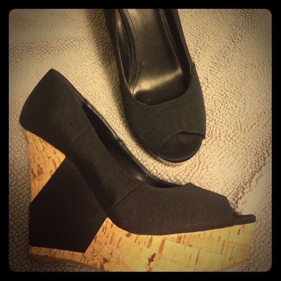 Black platform heels