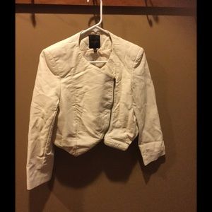 The Limited - Leather Bomber Crop Jacket